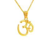22k Yellow Gold Om Religious Large Pendants with gold weight of 2.94g